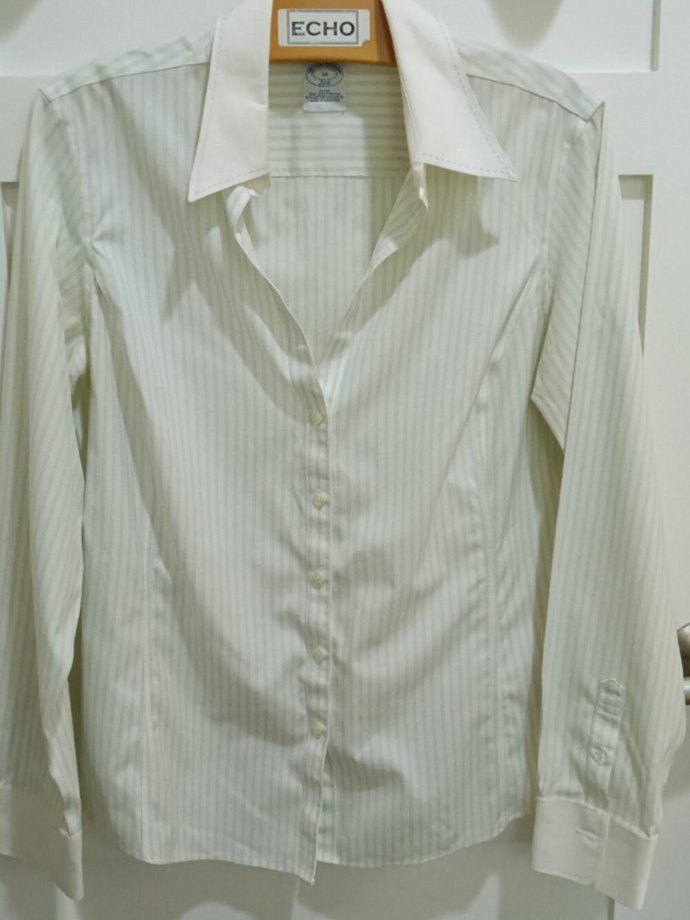 Brooks Brothers Fitted Non-Iron Cotton Shirts Stripes & Pick Stitch -Set of 3 - Picture 4 of 13